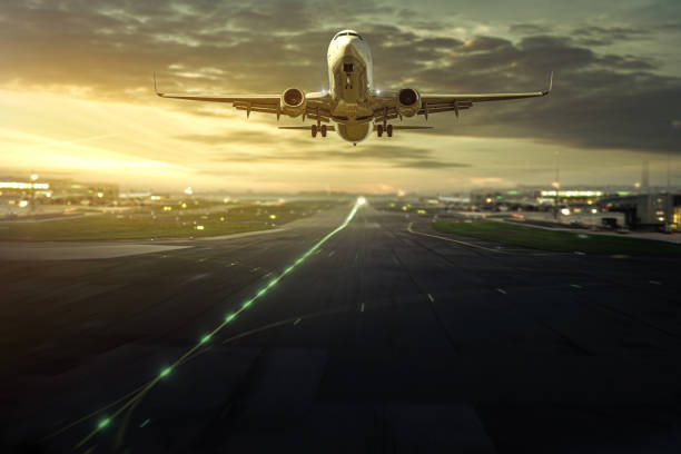 istock Airplane landing on Airport 1156297711