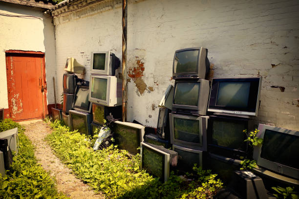 istock Vintage retro television sets background hd 1156297858