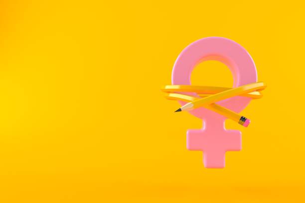istock Female gender symbol with pencil 1156300348