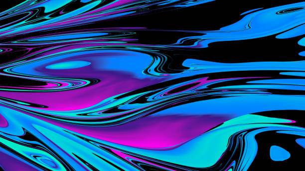 istock Abstract holographic, fluid and liquid colors, trendy gradients 3d render 1156300362
