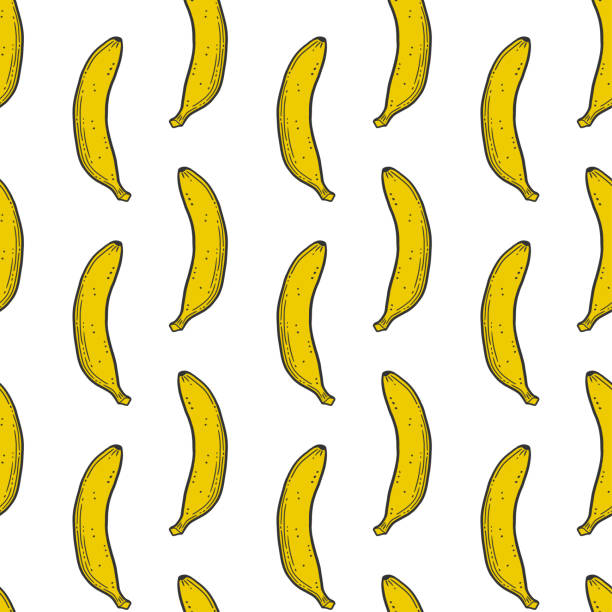 istock Sweet ripe banana. Vector concept in doodle and sketch style. Hand drawn illustration for printing on T-shirts, postcards. 1156301131