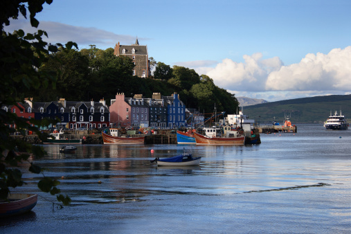 Tobermory on Isle of Mull as seen from across the harbour