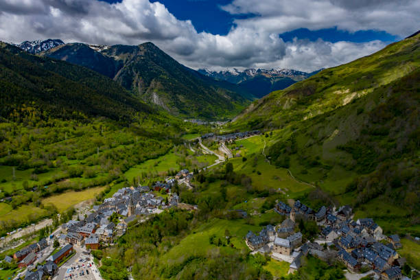 istock Mountain villages in a spring valley 1156303172