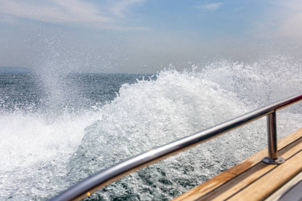 istock Wake on the water of a Motorboat 1156304076