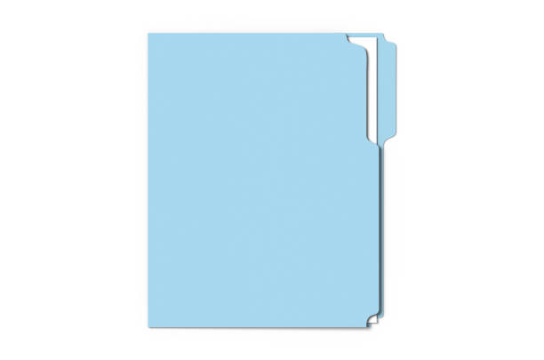 carpeta azul - archivo fotografías e imágenes de stock