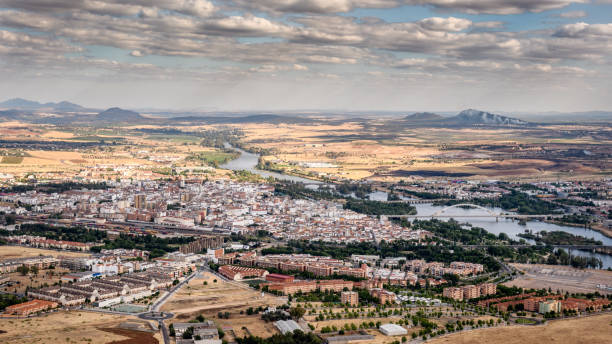 istock Panoramic aerial view of Merida cityscape, Spain 1156311952