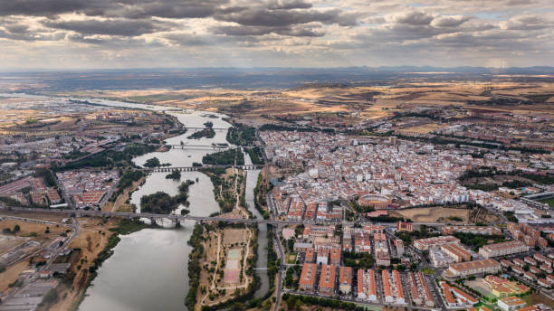 istock Panoramic aerial view of Merida cityscape, Spain 1156311959