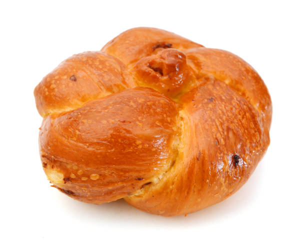 istock Sweet bread plait isolated on white background 1156318485