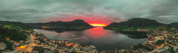 Panorama Fjords stock photo