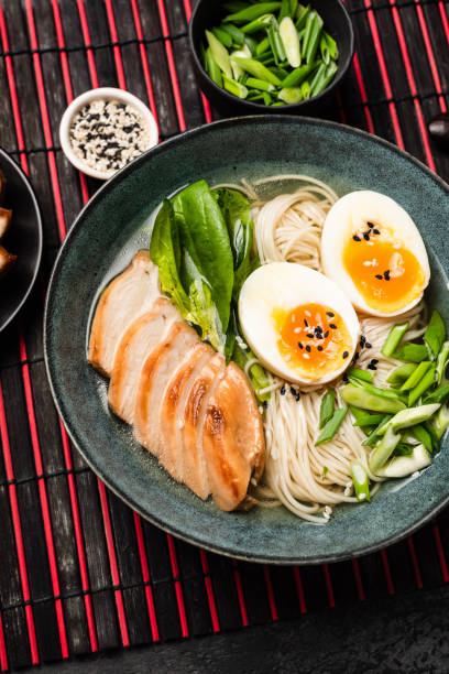 istock Japanese ramen noodle soup with chicken 1156323044