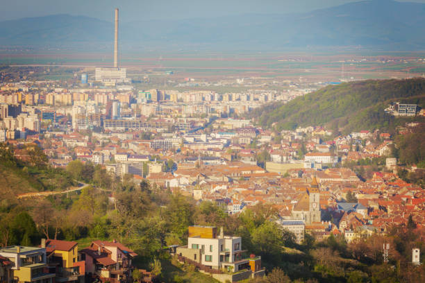 istock Architecture of Brasov - aerial view 1156324297