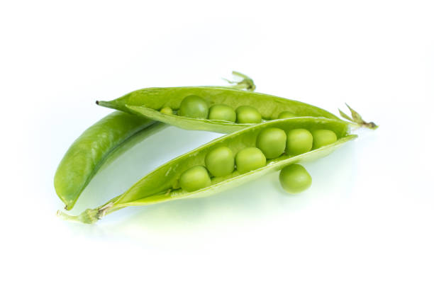 istock Sugar snap peas isolated white background. Vegetable protein. 1156325767