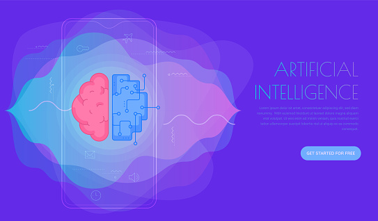 Alternative Intelligence Photo Artificial Intelligence Concept Trendy Linear Vector Illustration Stock ...