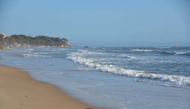 istock Panoramic view of a long sandy beach 1156326747