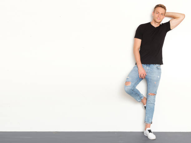 istock Studio shoot of handsome model in casual clothing. 1156331041