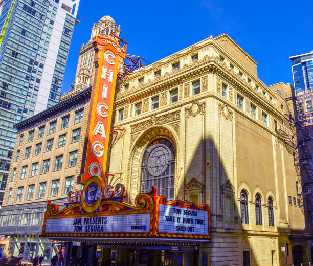 Chicago/ Illinois/USA - April 13, 2019:the Chicago Theatre holds the most history in the city. When it opened in 1921, the Chicago Theater was so beautifully called \