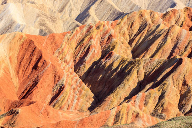 istock Unique rainbow mountains eroded with colorful stripes 1156332210
