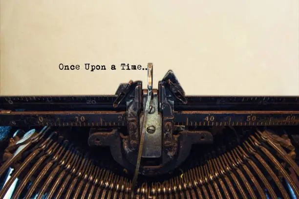 Typewriter typing out ONCE UPON A TIME