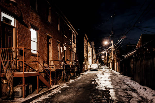 Pittsburgh northside by night, Pennsylvania, USA