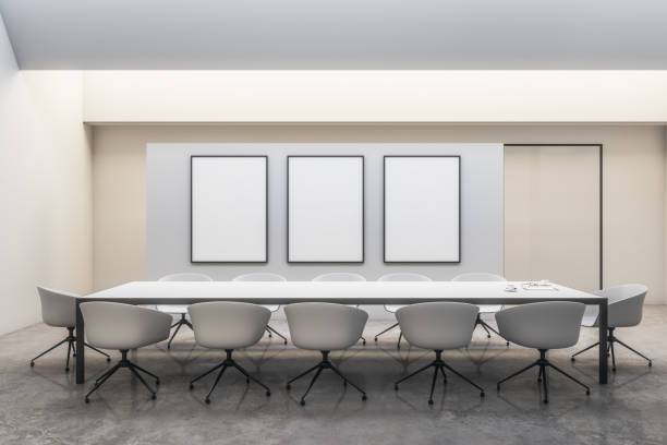 istock Contemporary white meeting room 1156339402