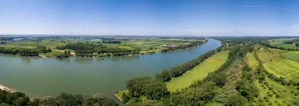 istock German landscape and river, panoramic aerial view 1156340552