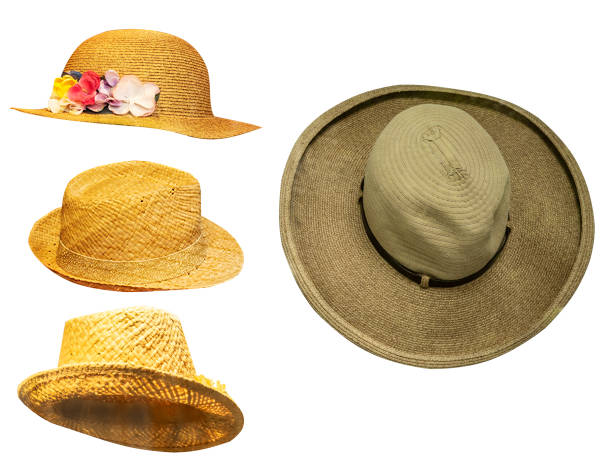 istock summer beach hats with flowers on a white background 1156341056