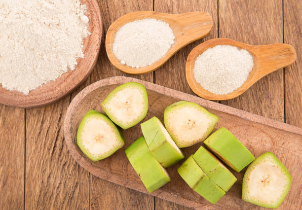 istock Green plantain flour - Musa paradisiaca 1156345512