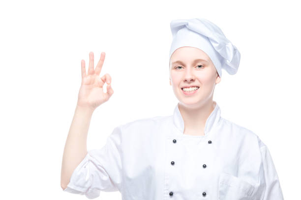 istock chef gesticulating on white background, all ok gesture in isolation 1156350591