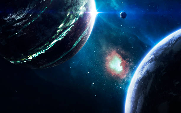 istock Cosmic landscape, beautiful science fiction wallpaper with endless deep space. Elements of this image furnished by NASA 1156350972