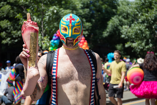 June 16th 2019, Portland downtown,The great Pride parade. Thouthands citizens came on the street to support the Parade teams.