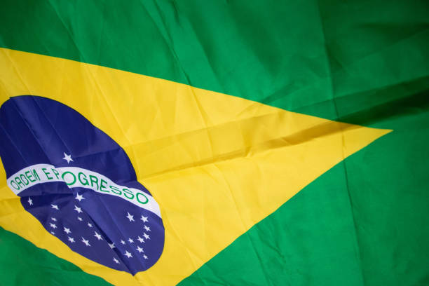 istock Brazilian flag kneaded - Dramatic image. 1156356966