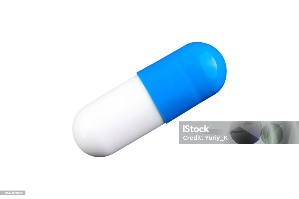 gekruld Zes Majestueus Macro Photo Of Blue And White Capsule Isolated Stock Photo - Download Image  Now - Capsule - Medicine, Pill, Blue - iStock