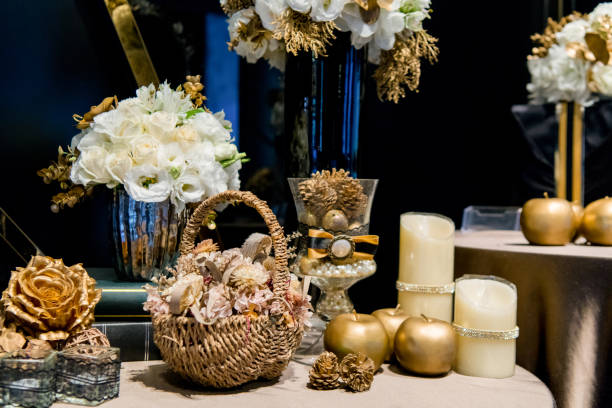 istock Wedding and party decoration display 1156368334