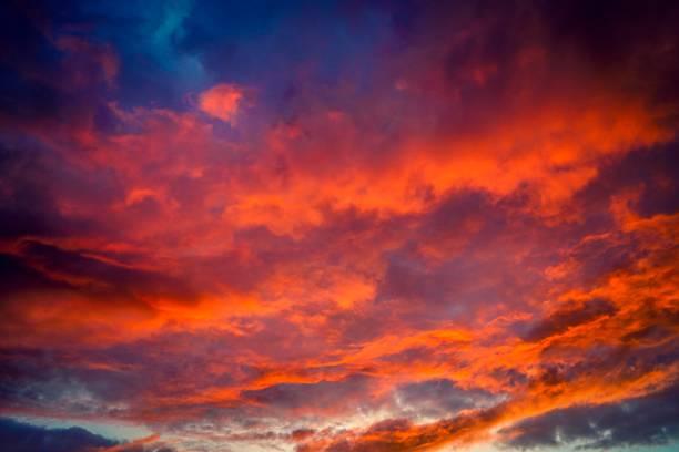 istock A colorful blue red cloudy sky 1156368375