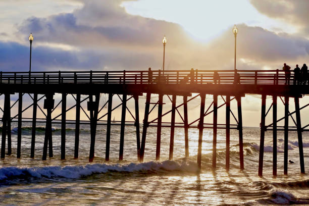 istock The ocean view, pier bridge playground and sunset 1156370089