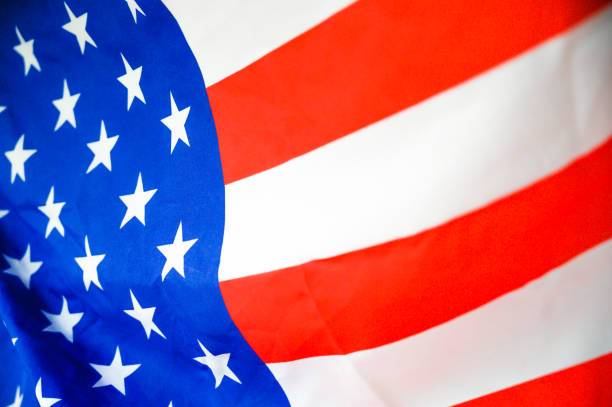 istock America flag waving with the wind for memorial day. 1156370179