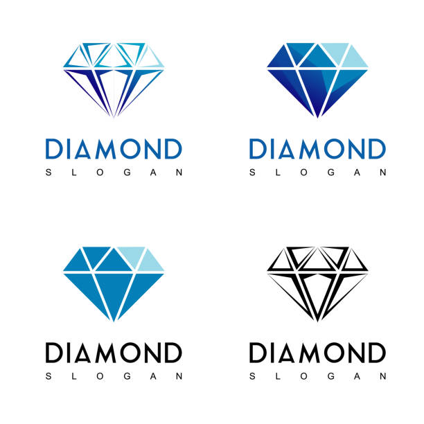 illustrazioni stock, clip art, cartoni animati e icone di tendenza di simbolo di diamante - brillante