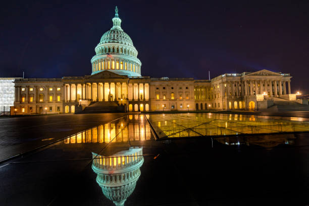 istock Reflection US Capitol North Side Night Stars Washington DC 1156374137