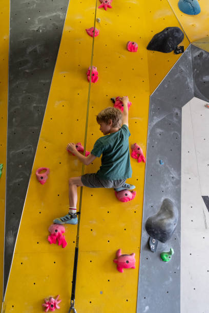 istock Children indoor climbing and bouldering 1156377448