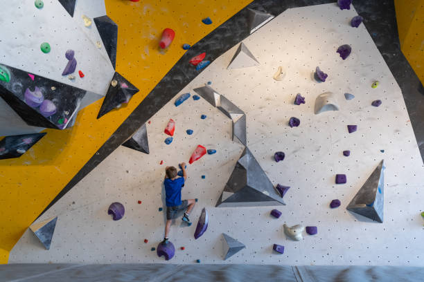 istock Children indoor climbing and bouldering 1156377486