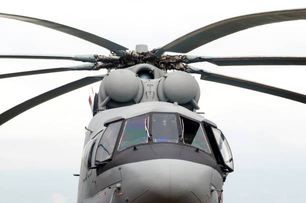 istock Front view of the passenger helicopter cabin, Zhukovsky. 1156382997