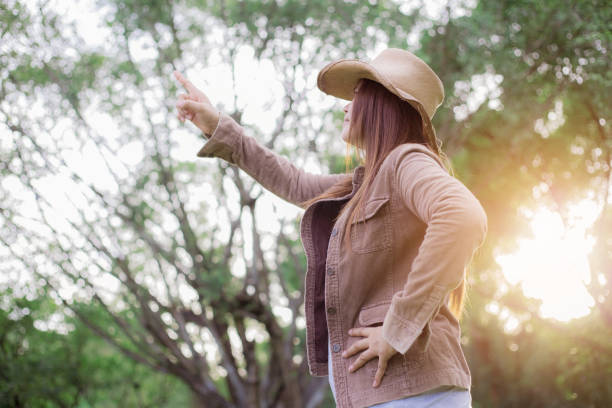 istock Woman asian in forest. 1156385807