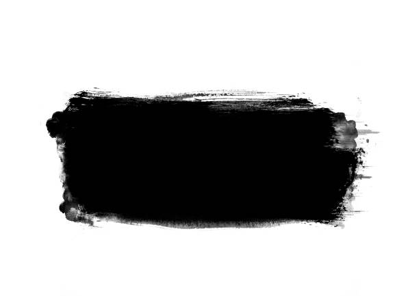 istock Black color graphic patches graphic brush strokes design effect element for background 1156388989