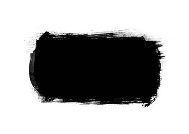 istock Black color graphic patches graphic brush strokes design effect element for background 1156388991