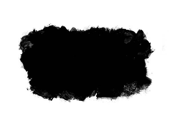 istock Black color graphic patches graphic brush strokes design effect element for background 1156389011