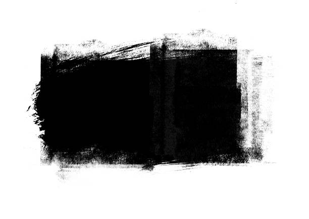 istock Black color graphic patches graphic brush strokes design effect element for background 1156389024
