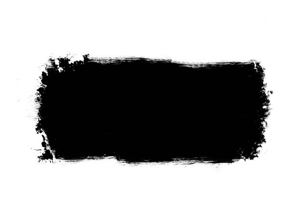istock Black color graphic patches graphic brush strokes design effect element for background 1156389047