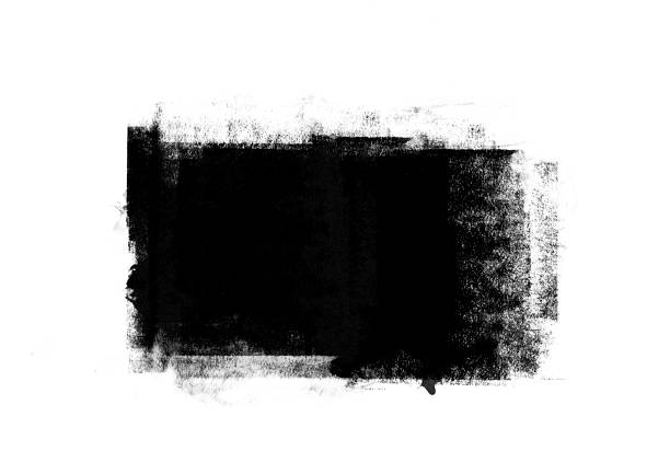 istock Black color graphic patches graphic brush strokes design effect element for background 1156389201