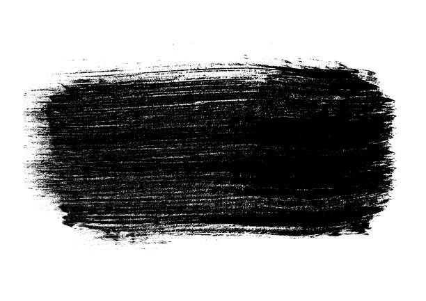 istock Black color graphic patches graphic brush strokes design effect element for background 1156389891
