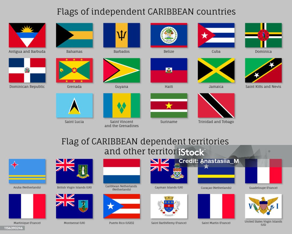 Quốc Kỳ Các Nước Caribê Hình minh họa Sẵn có - Tải xuống Hình ảnh ...